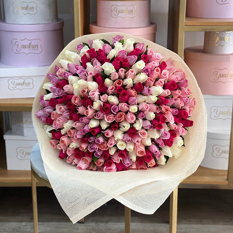 Ramo de 250 rosas romántico